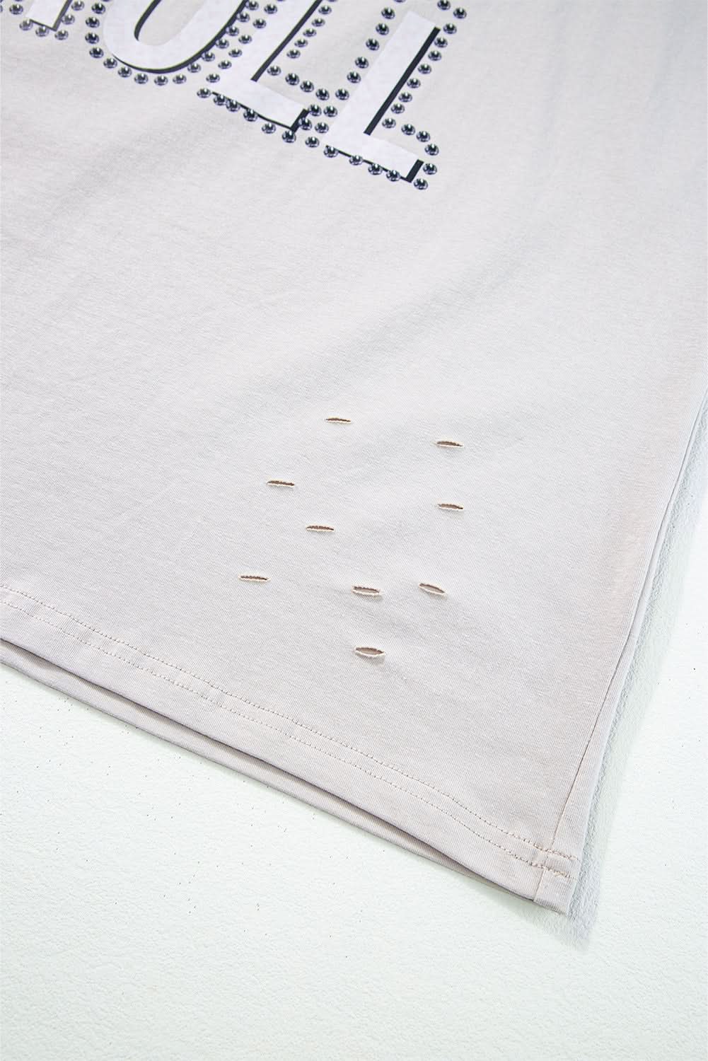 T-Shirt - Gray Rock Music Lovers - Distressed Vintage Style