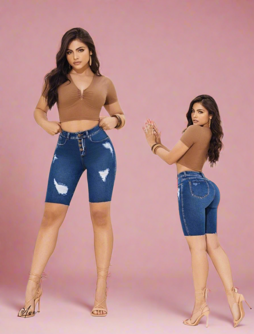 Belize 100% Authentic Colombian Push Up Capri