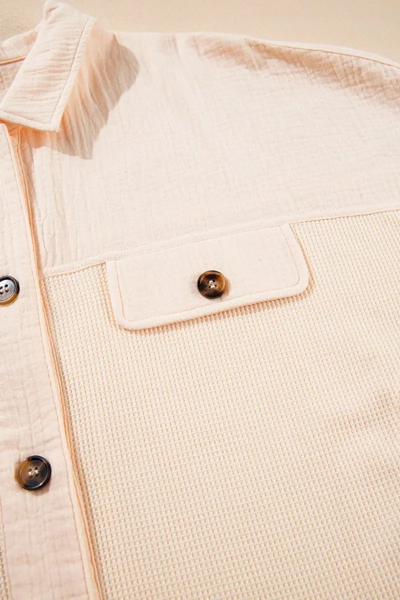 Women's Top - Batwing Sleeve Waffle Knit - Casual Summer Shirt