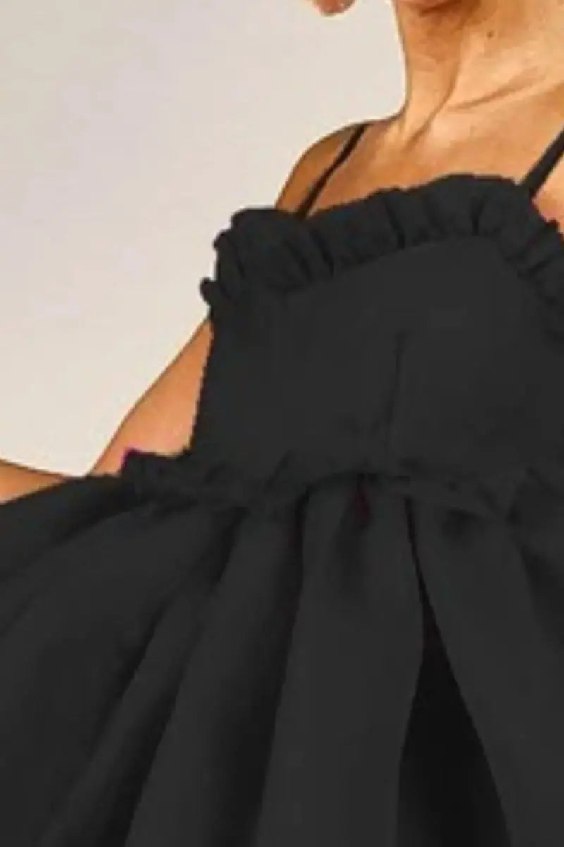 Dress - Tulle Ruffled Sweetheart Sleeveless - Party Mini