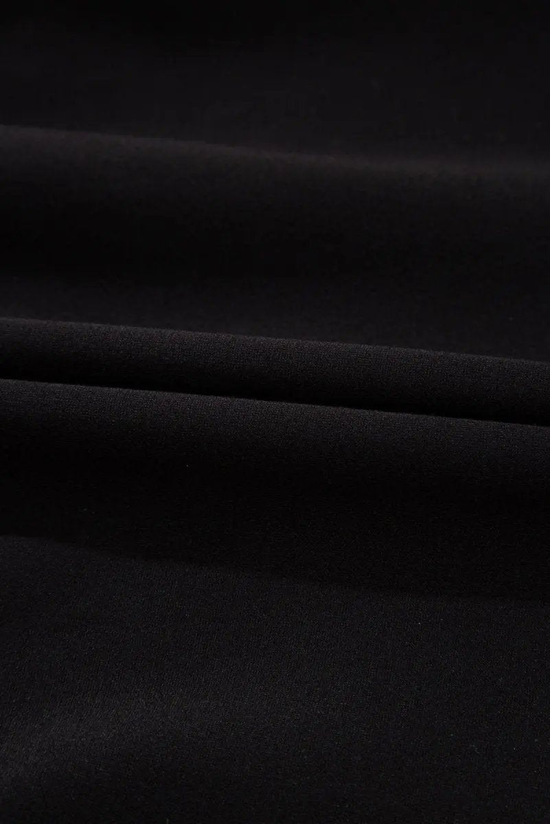 Love Salve Black Romper Women's Casual Summer Outfit - Contrast Collar, Zip Front