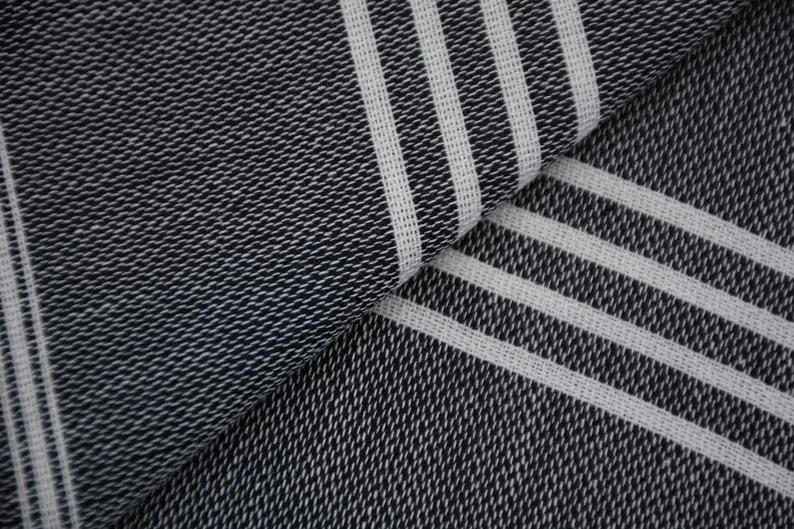 Bath Towel - 100% Natural Turkish - Monaco Black