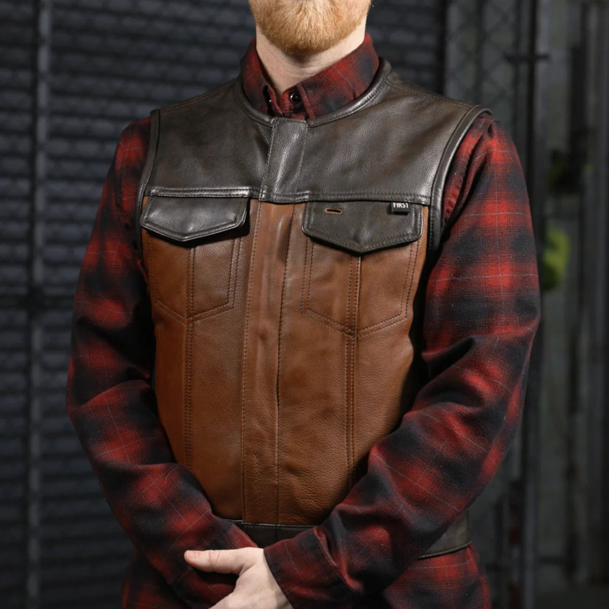 Lowside Rider Men's Motorcycle Leather Vest