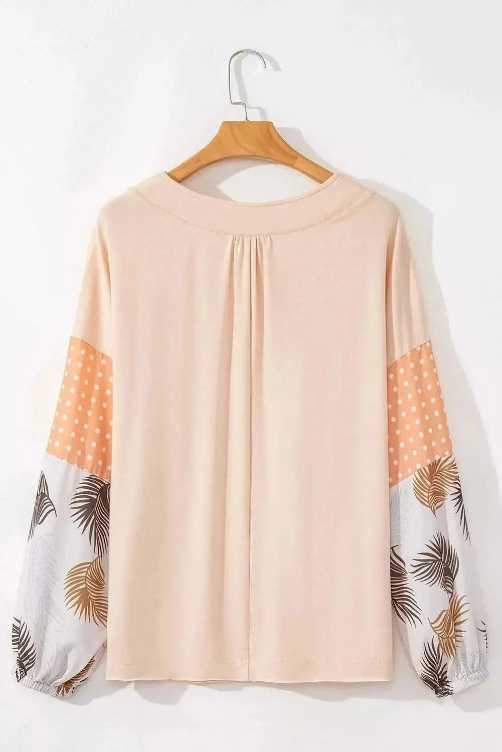Printed V-Neck Blouse - Long Sleeve - Stylish & Versatile