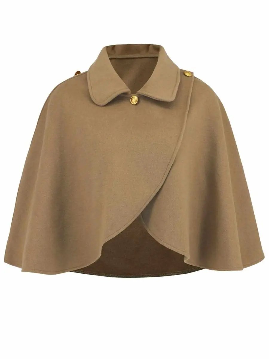 Trendsi Collared Crop Cape Women's Fashion Top - Stylish & Trendy