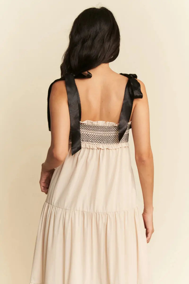 Trendsi Smocked Maxi Dress Women's Casual Summer Dress Flowy & Strappy