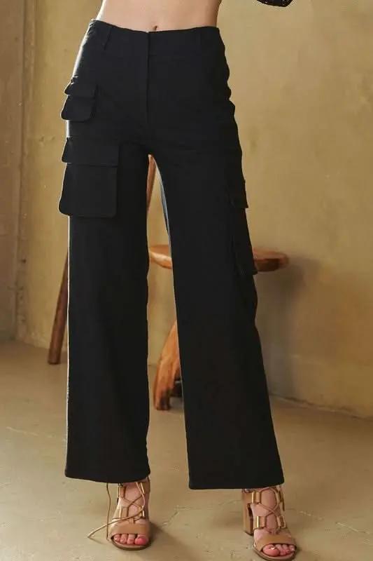 Trendsi Cargo Trousers Women's Mid Rise Utility Pants USA Ship Comfort Fit