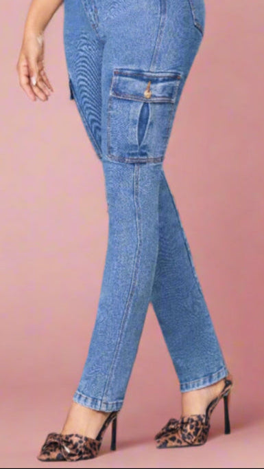 Porland 100% Authentic Colombian Push Up Cargo Pockets Jeans