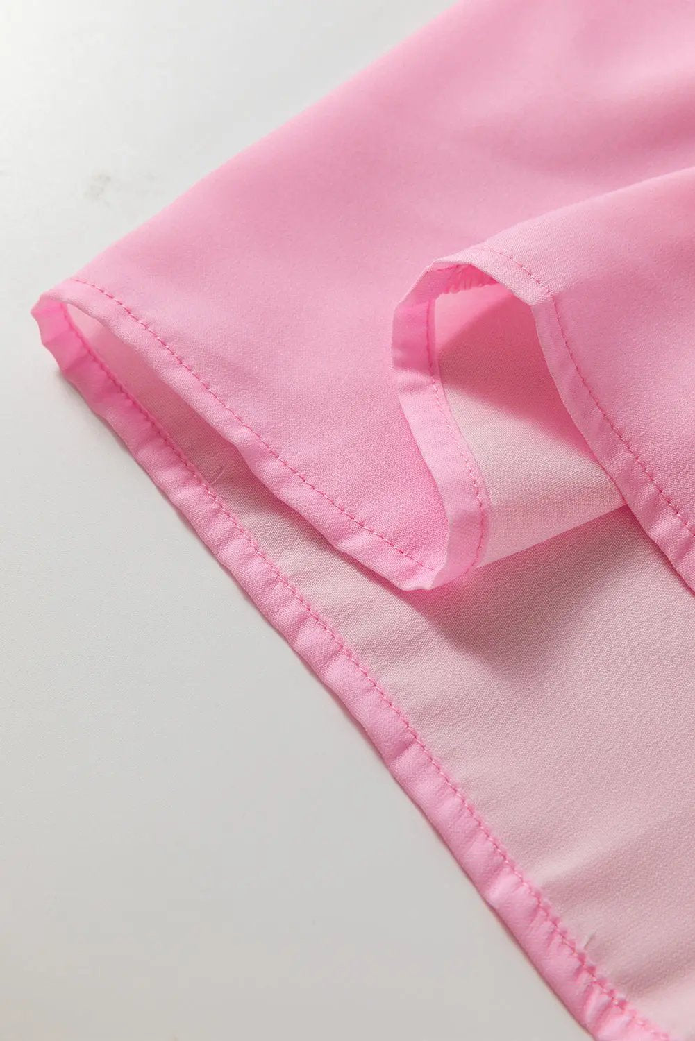 Love Salve Pink Floral Shirt Women's Daily Southern Belle Top Ric Rac Trim Cute