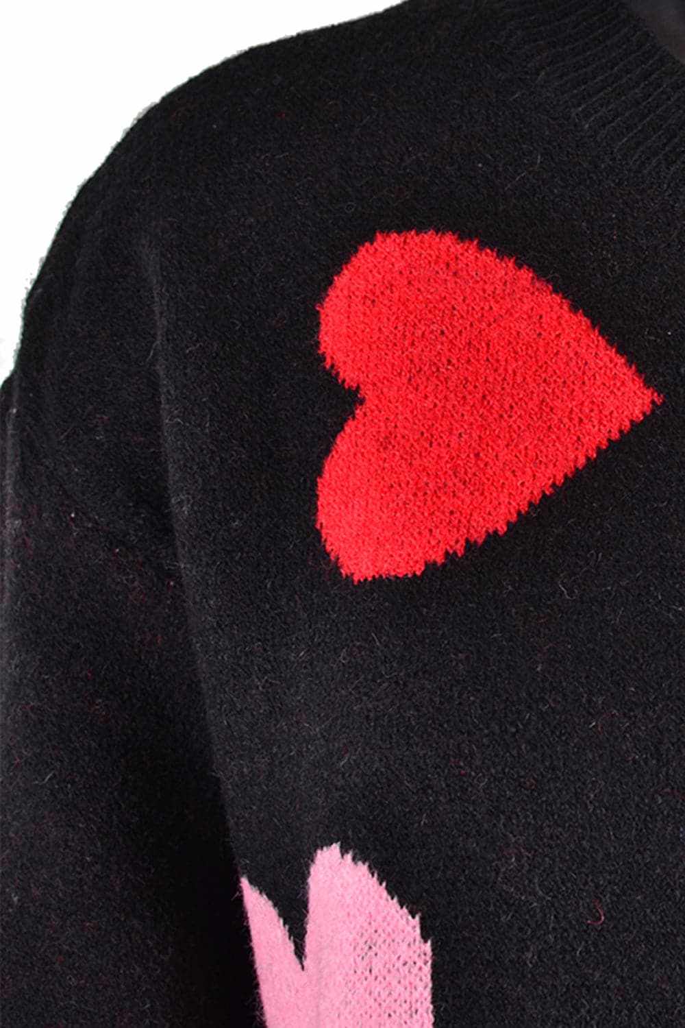 Trendsi Cozy heart dropped shoulder sweater