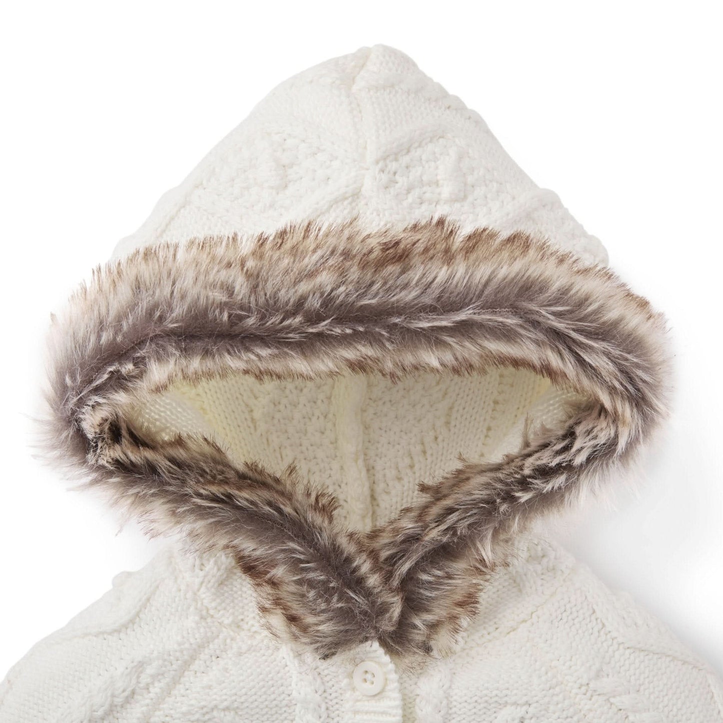 Faux Fur Hooded One Piece