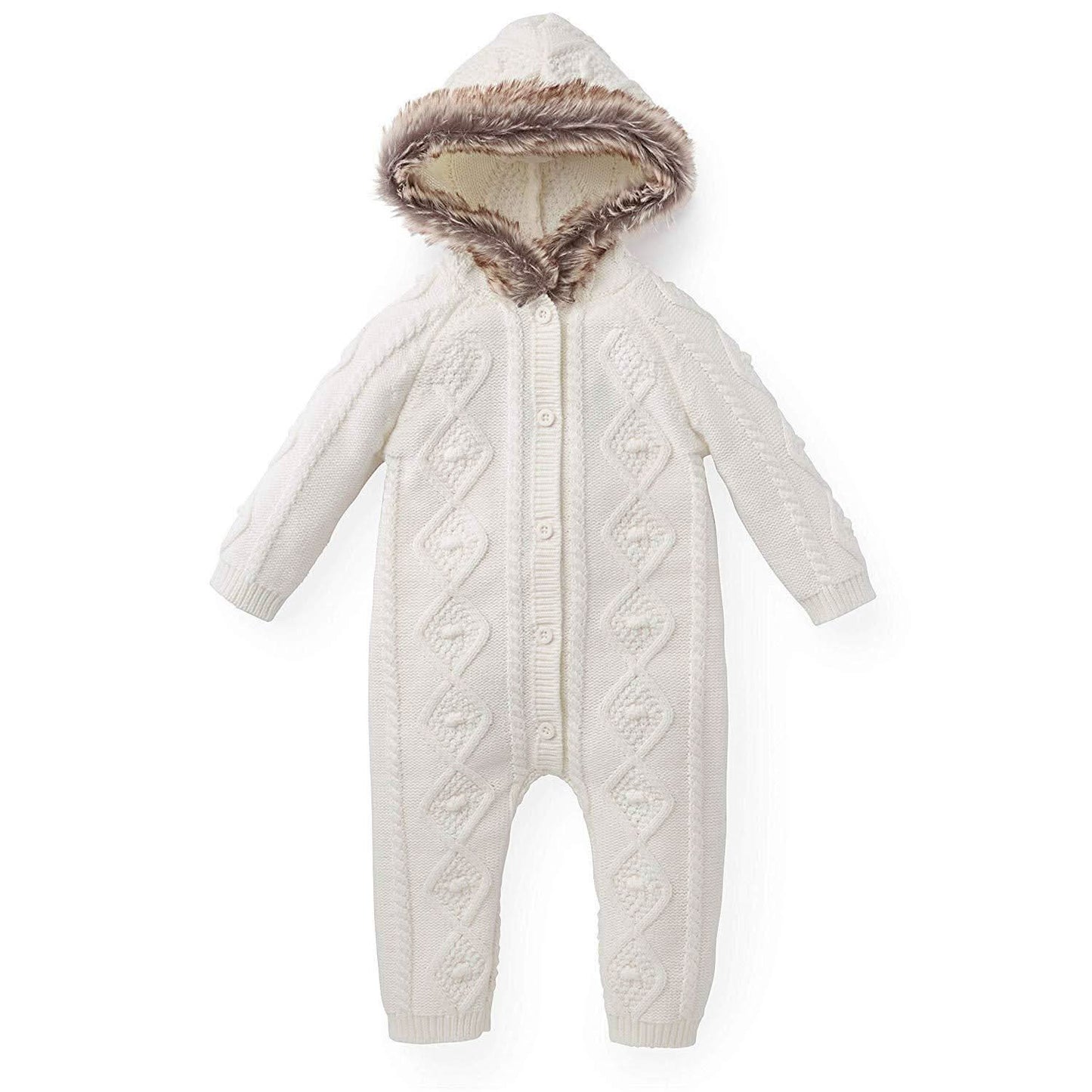 Faux Fur Hooded One Piece