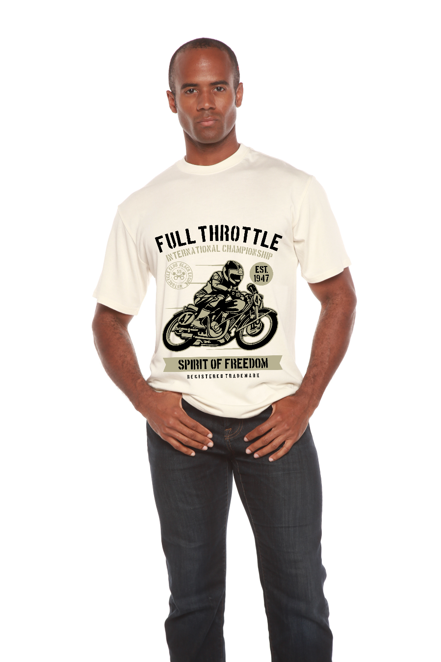Fuul Throttle Men's Bamboo Viscose/Organic Cotton Short Sleeve Graphic T-Shirt