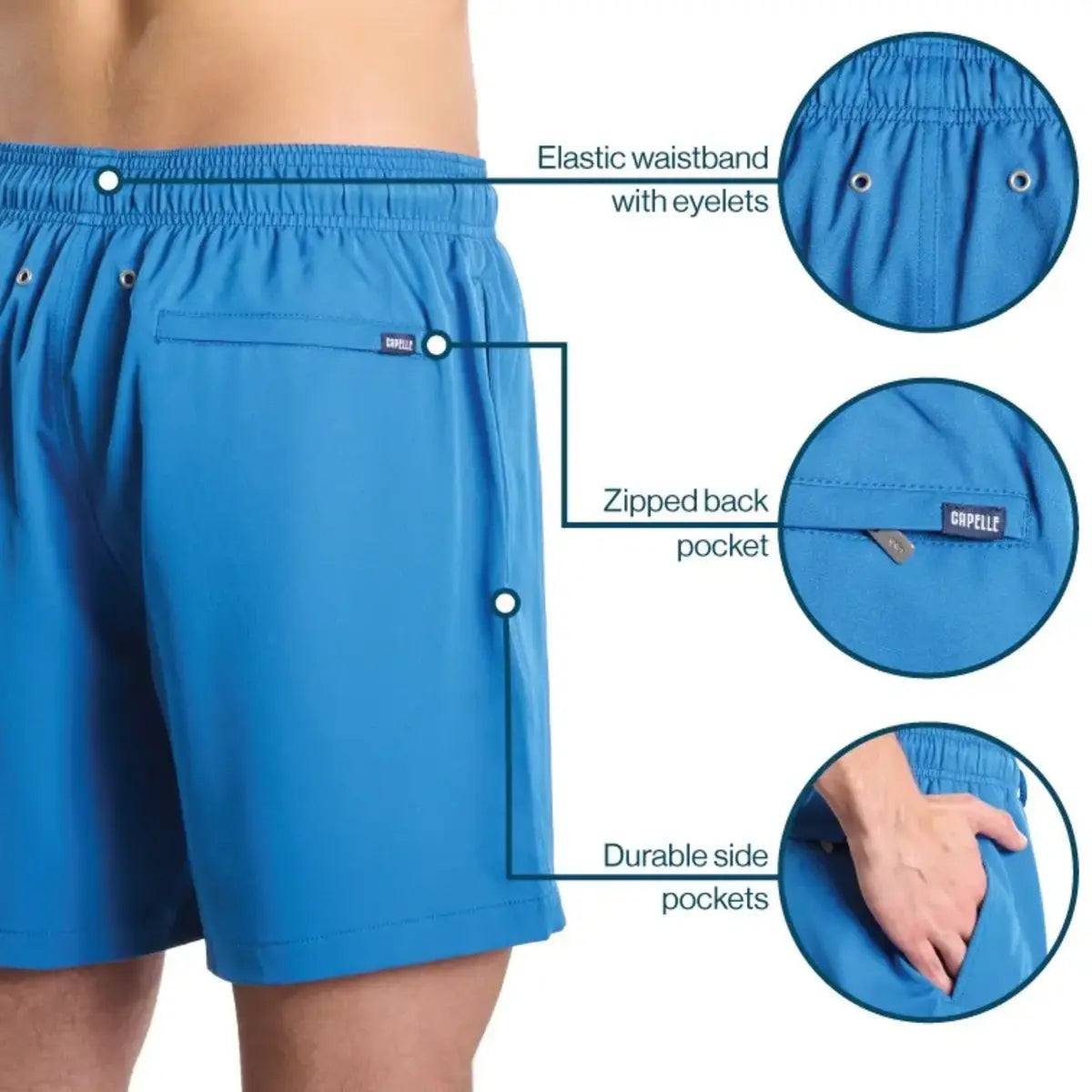 Men’s Premium Compression-Lined Hybrid Shorts – Night Green