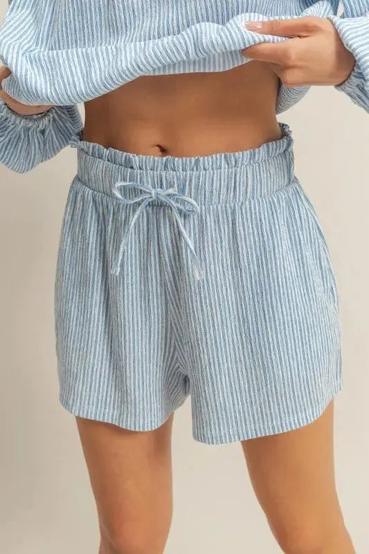 Loungewear Set - Off Shoulder - Two-Piece Comfort