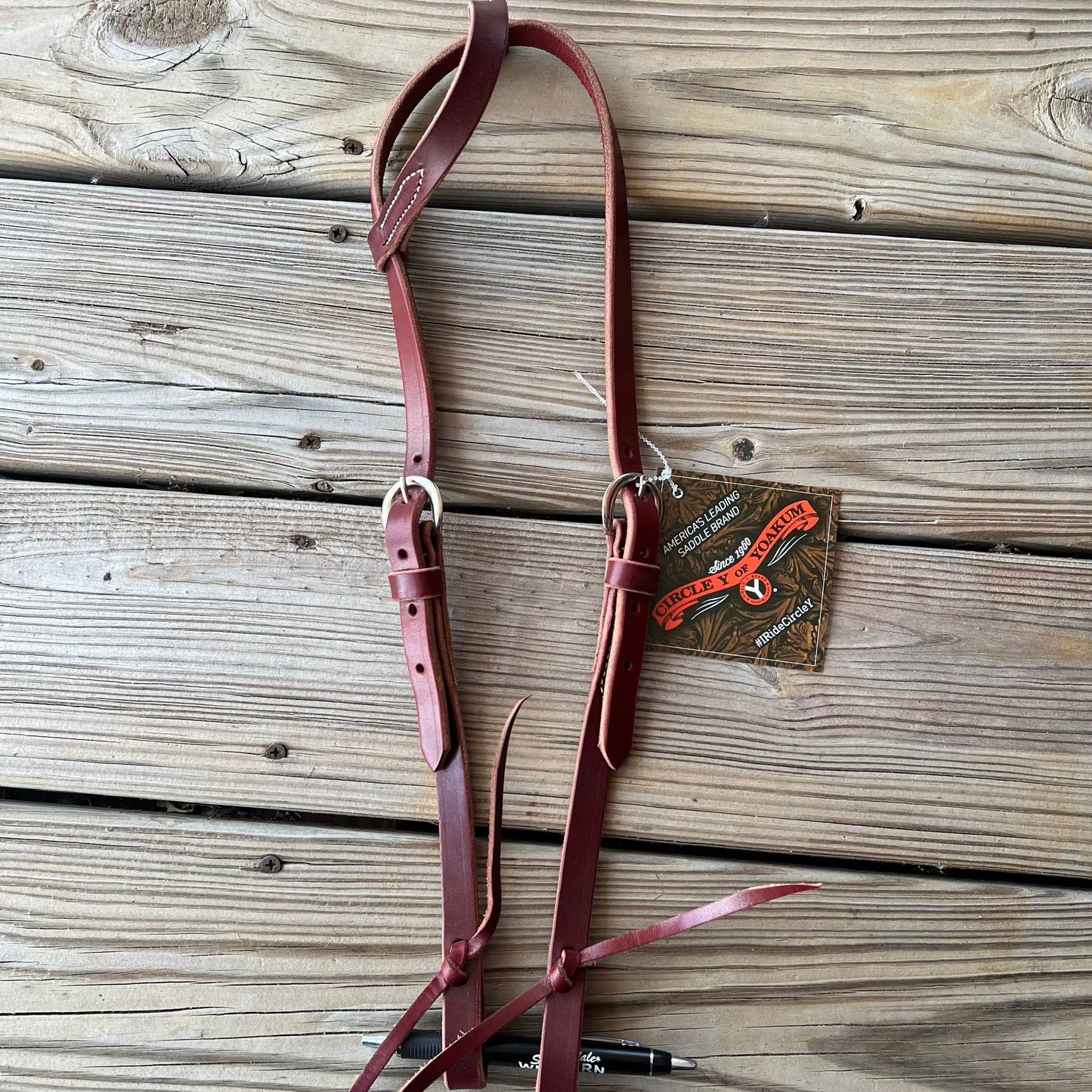 Burgundy Leather Headstall