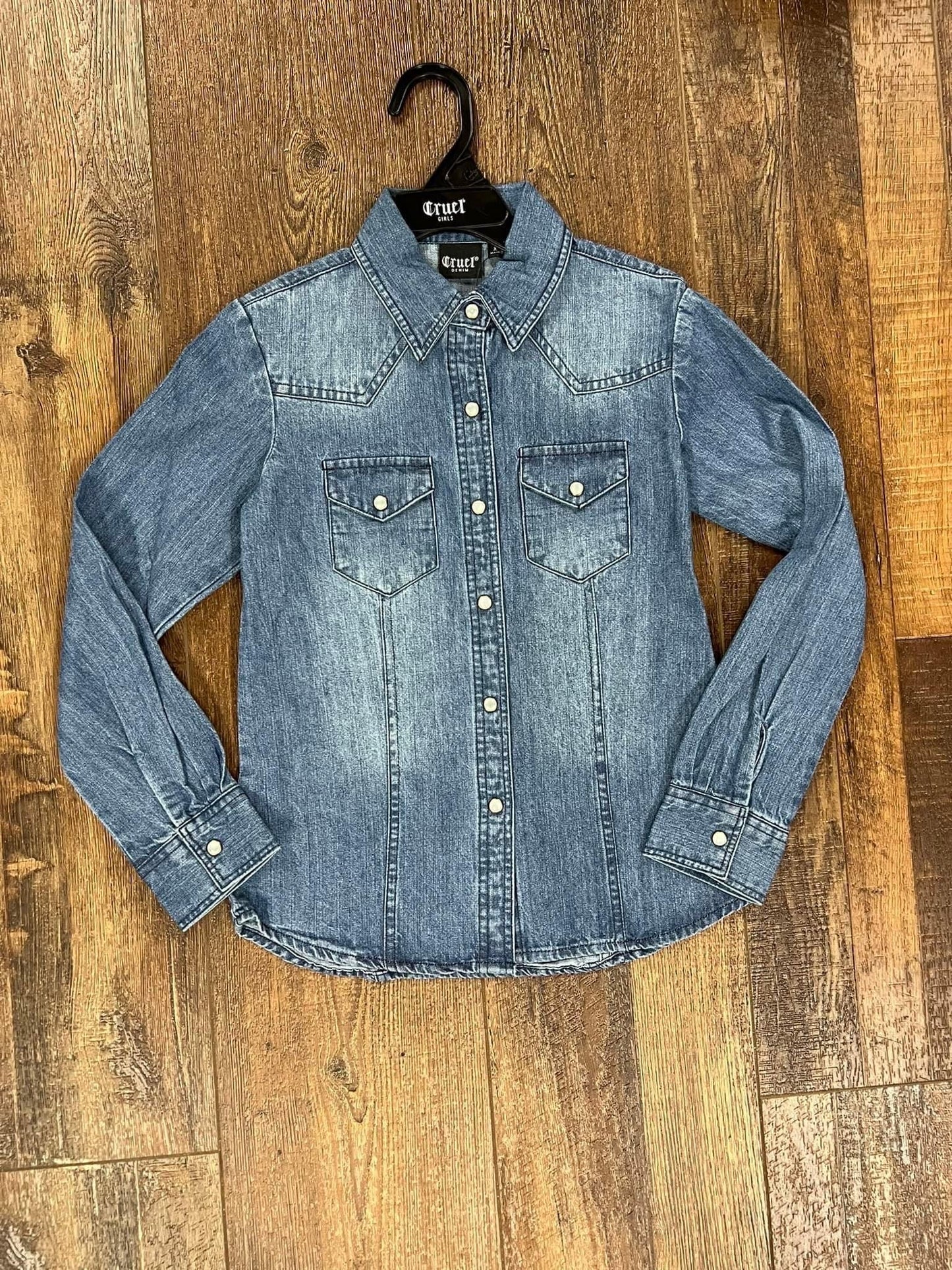 Denim Pearl Snap | Cruel Girl