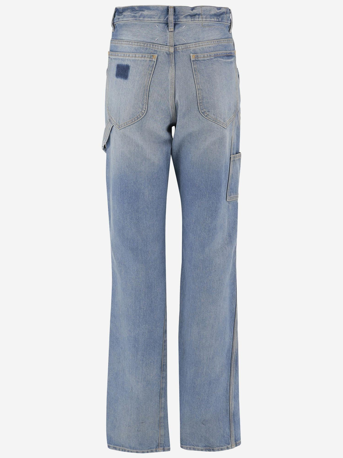Four-Stitch Jeans in Washed Blue