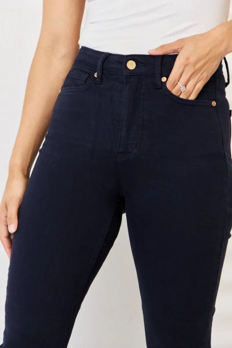 Trendsi Judy Blue Jeans Women's Everyday Tummy Control Skinny Jeans - Garment Dyed