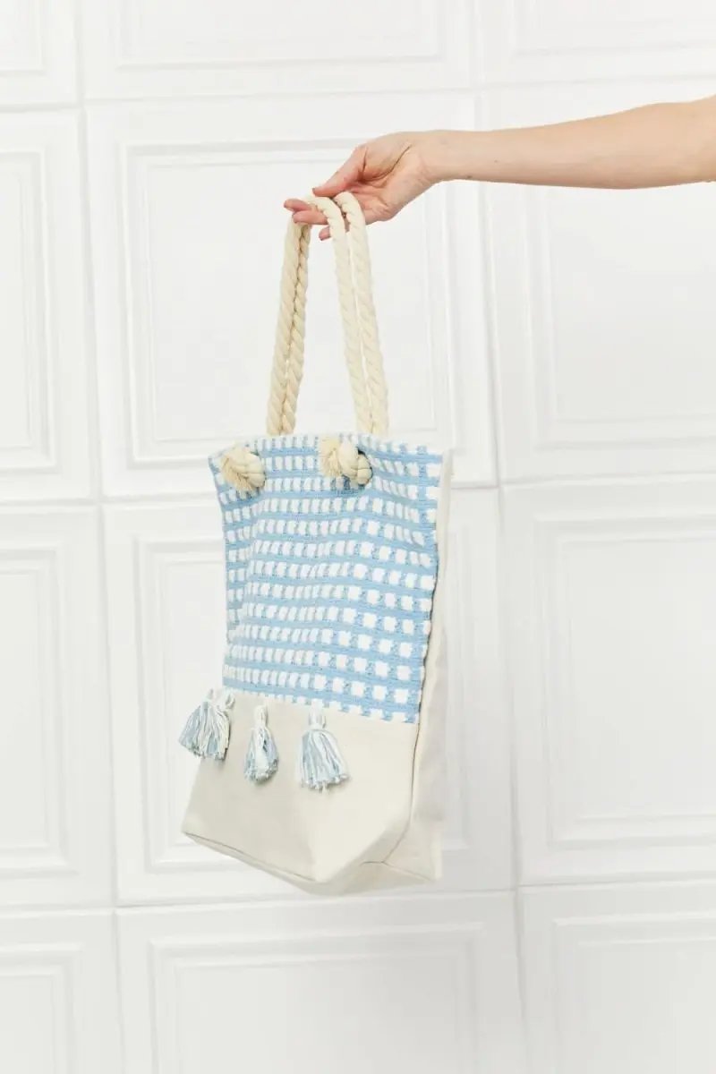 Lovesalve WS Justin Taylor Picnic Tote Women's Stylish Tassel Bag - Lightweight & Spacious