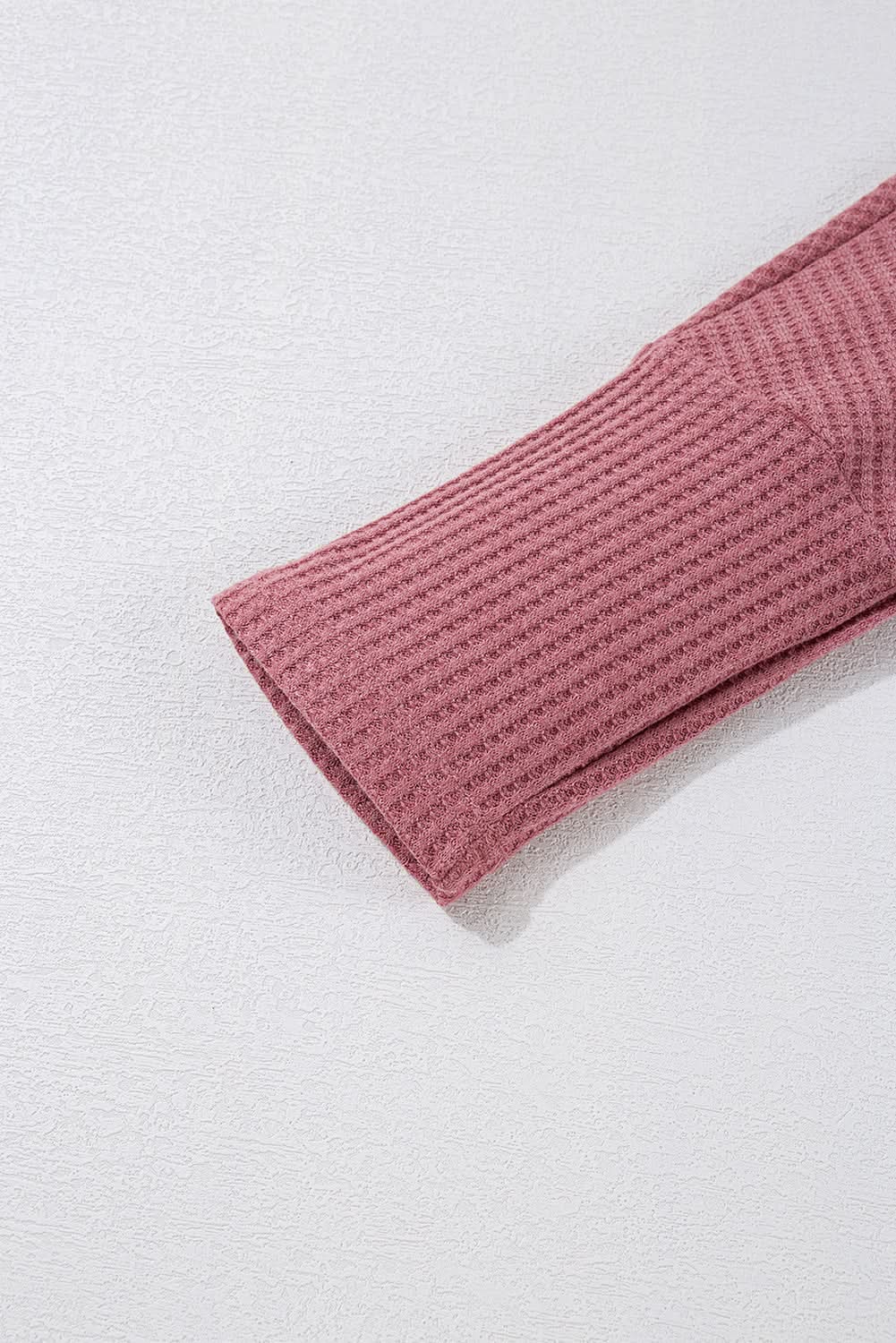 Love Salve Red Waffle Knit Cardigan Women's Daily Casual Knitwear - Soft & Cozy