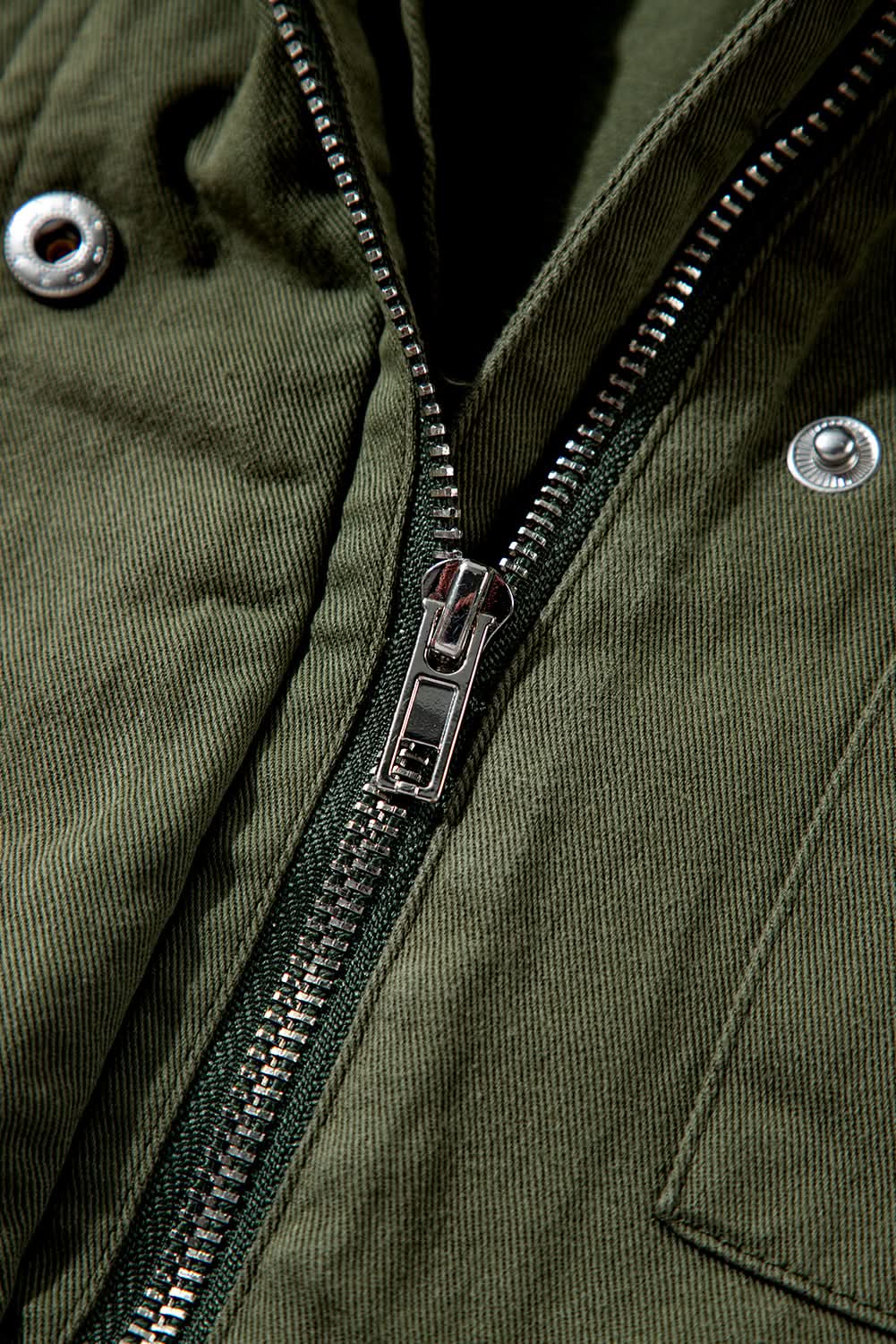 Love Salve Moss green collared jacket for women