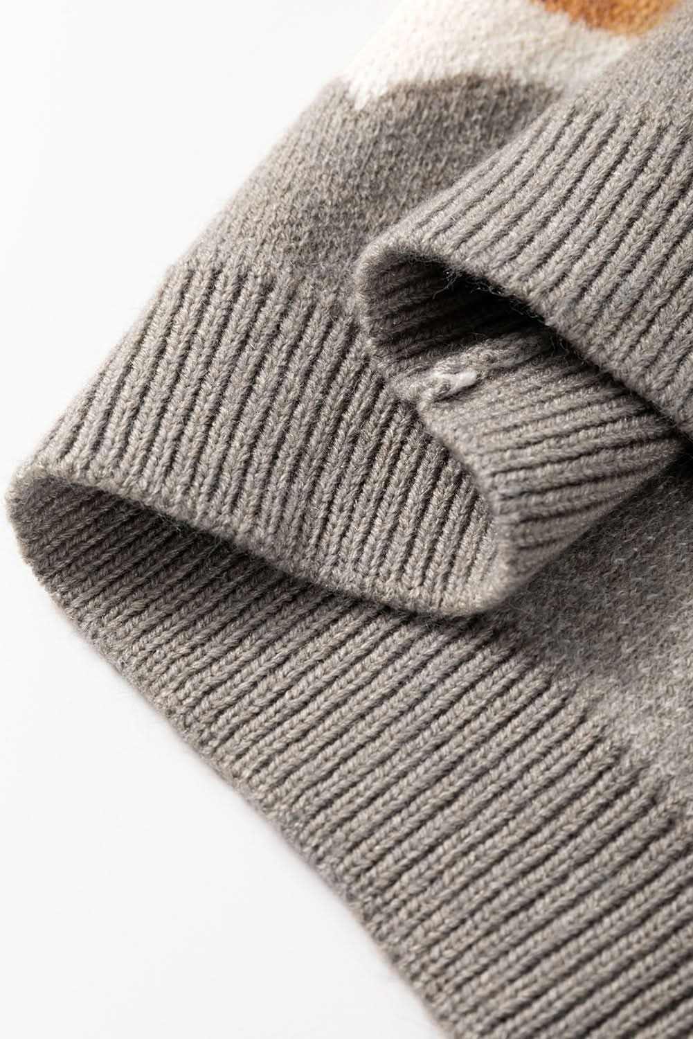 Women's Sweater - Yellow Striped Balloon Sleeve - Chic Casual Knit