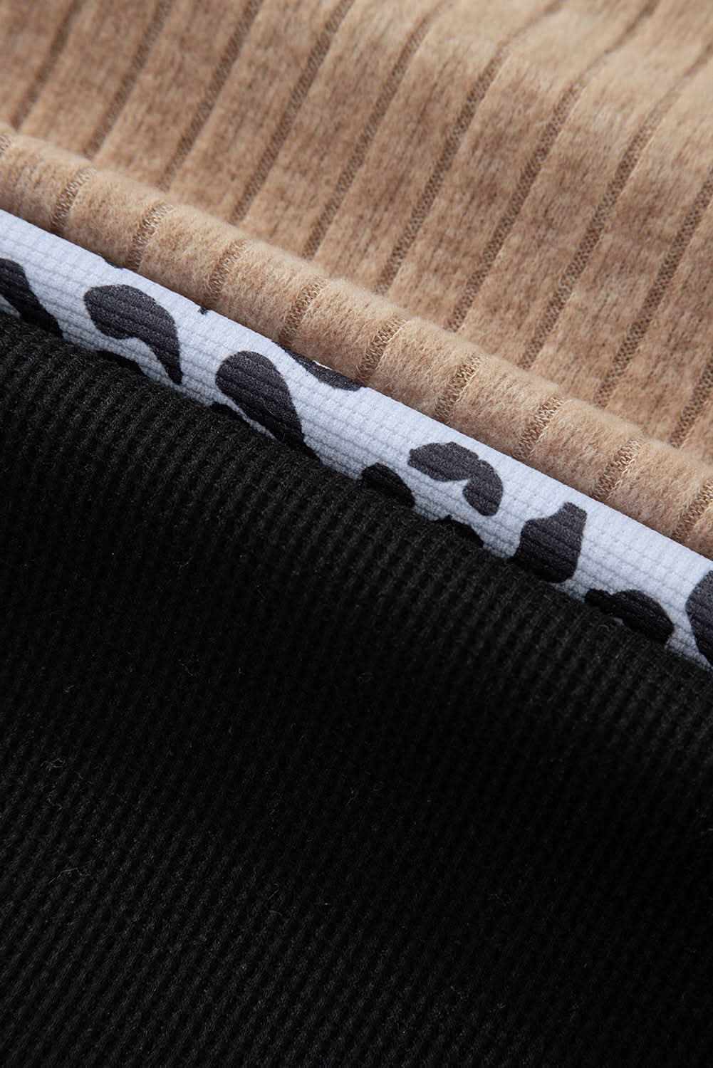 Love Salve Fierce black leopard button-up tee