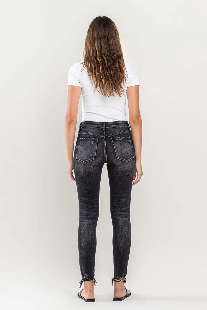 Trendsi Lovervet Raw Hem Jeans Women's Cropped Skinny Fit USA Shipped