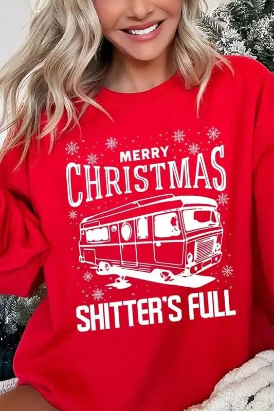 Color Bear Shitter's Full Graphic Unisex Sweatshirt Holiday Party Comfy Crewneck