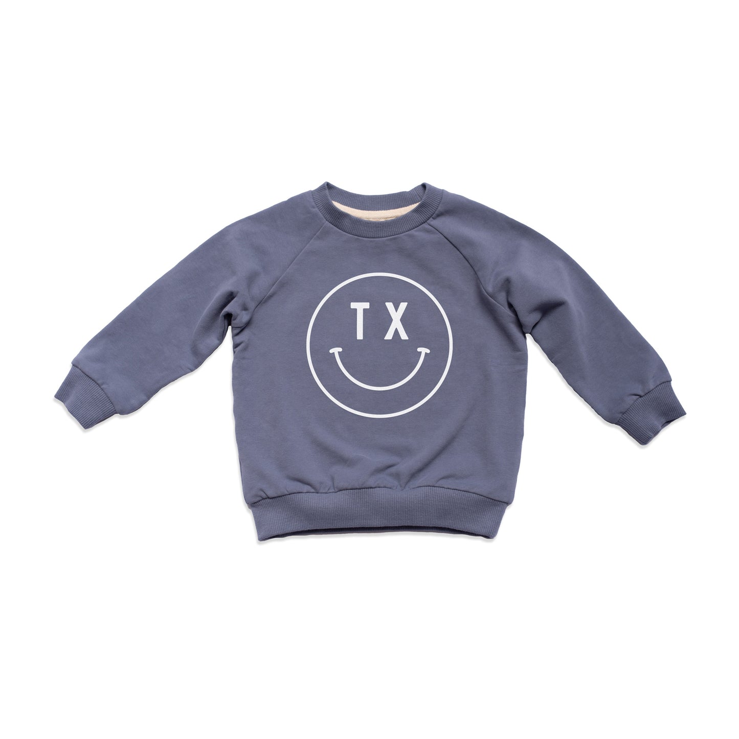 Custom State Initials Smiley Face Kids Sweatshirt