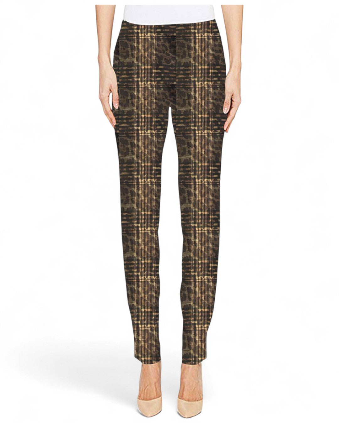 Krazy Larry P507 Pull on Pant - Brown Plaid