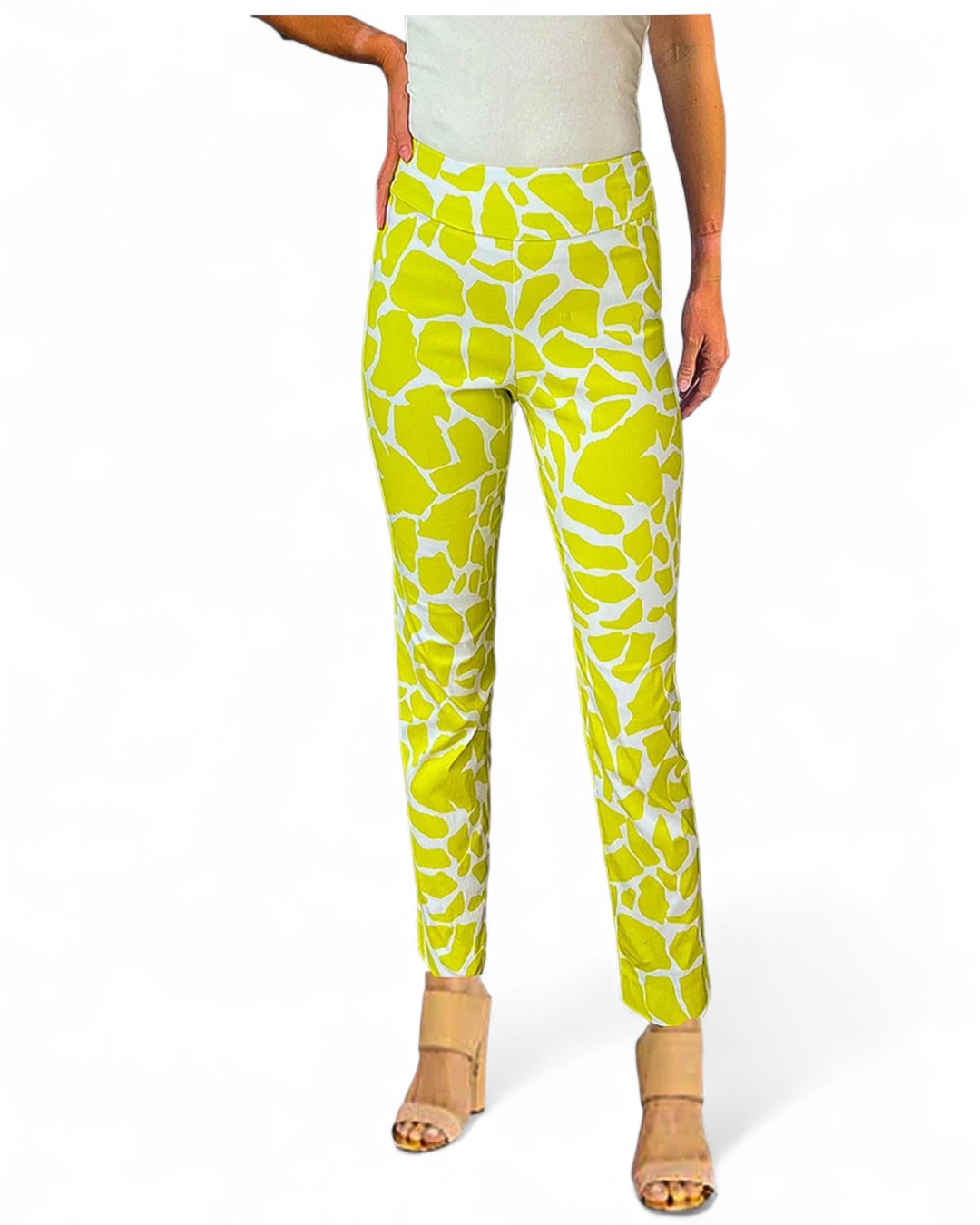Krazy Larry P507 Pull on Pant - Lime Rocks