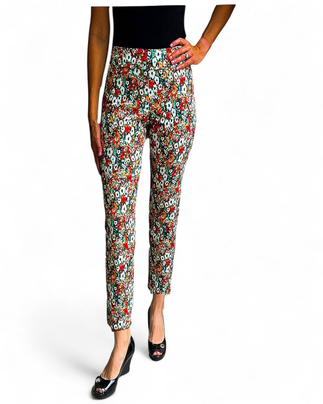Krazy Larry P507 Pull on Pant - Mini Flowers