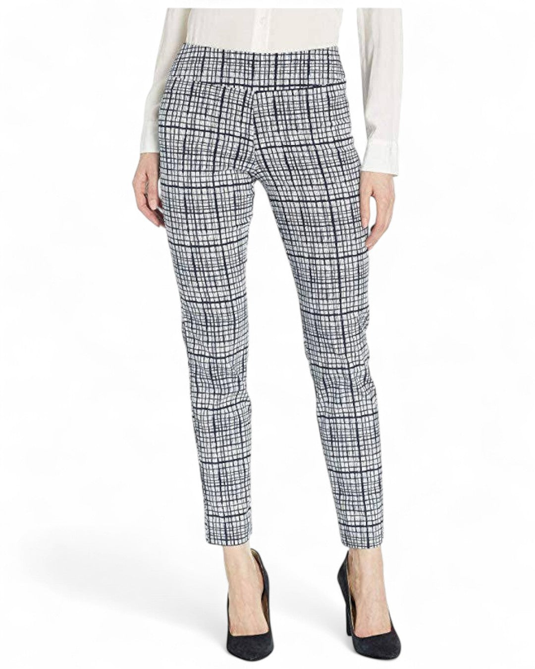 Krazy Larry P507 Pull on Pant - Navy Bars