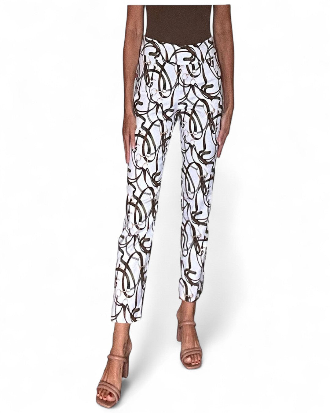 Krazy Larry P507 Pull on Pant - White Belts