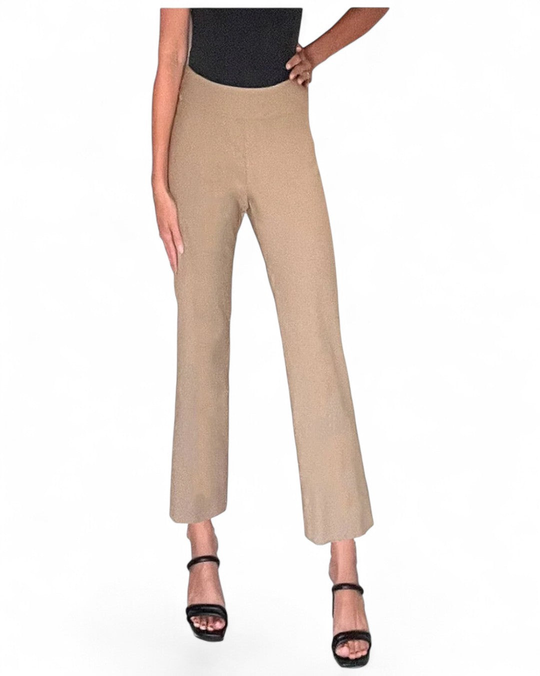 Krazy Larry P600 Pull on Wide Ankle Pant - Taupe
