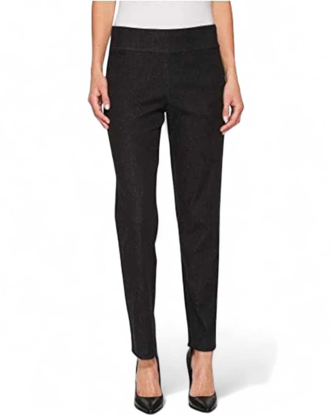 Krazy Larry P607 Denim Ankle Pant - Black Denim