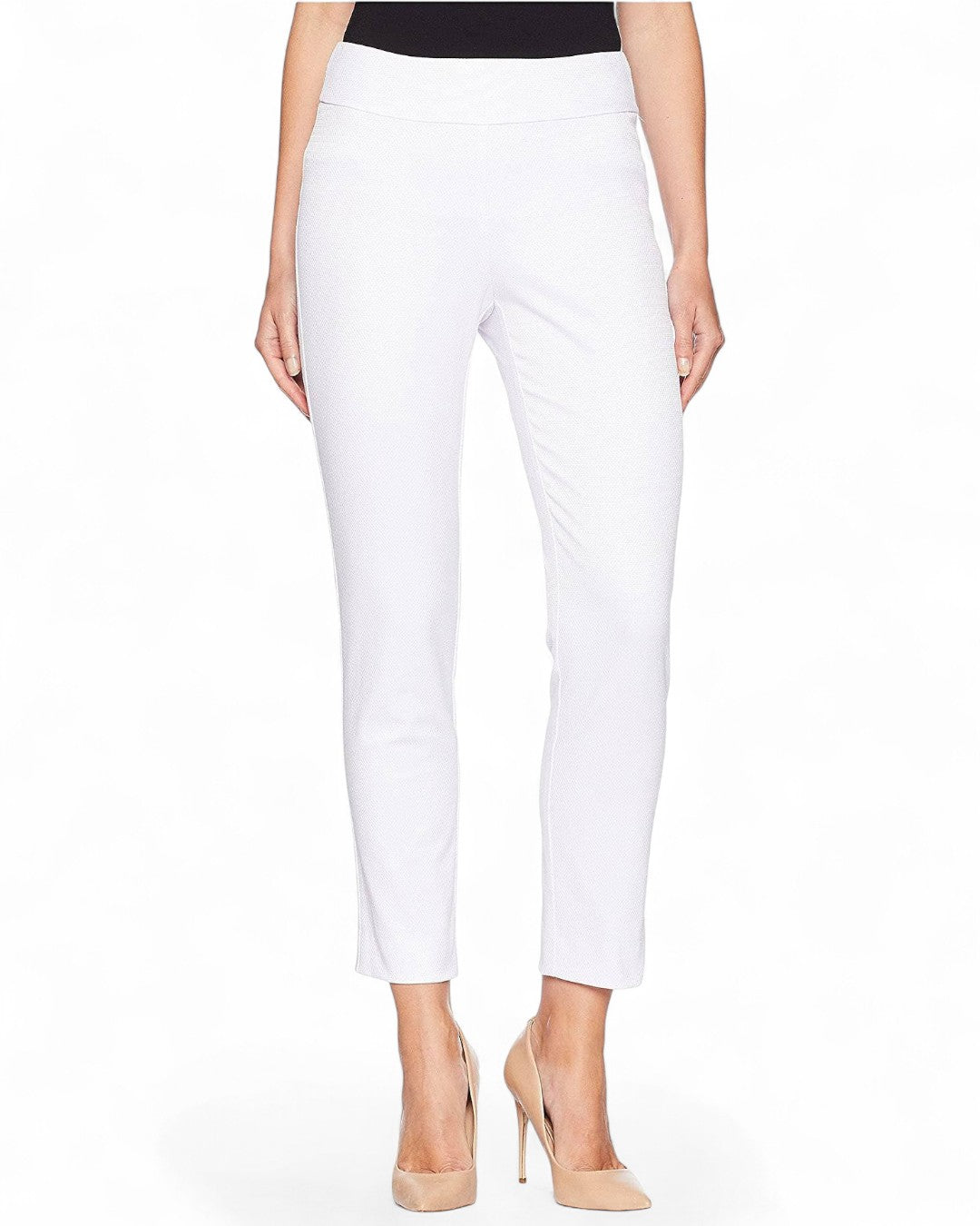 Krazy Larry P807 Pique Ankle Pant - White