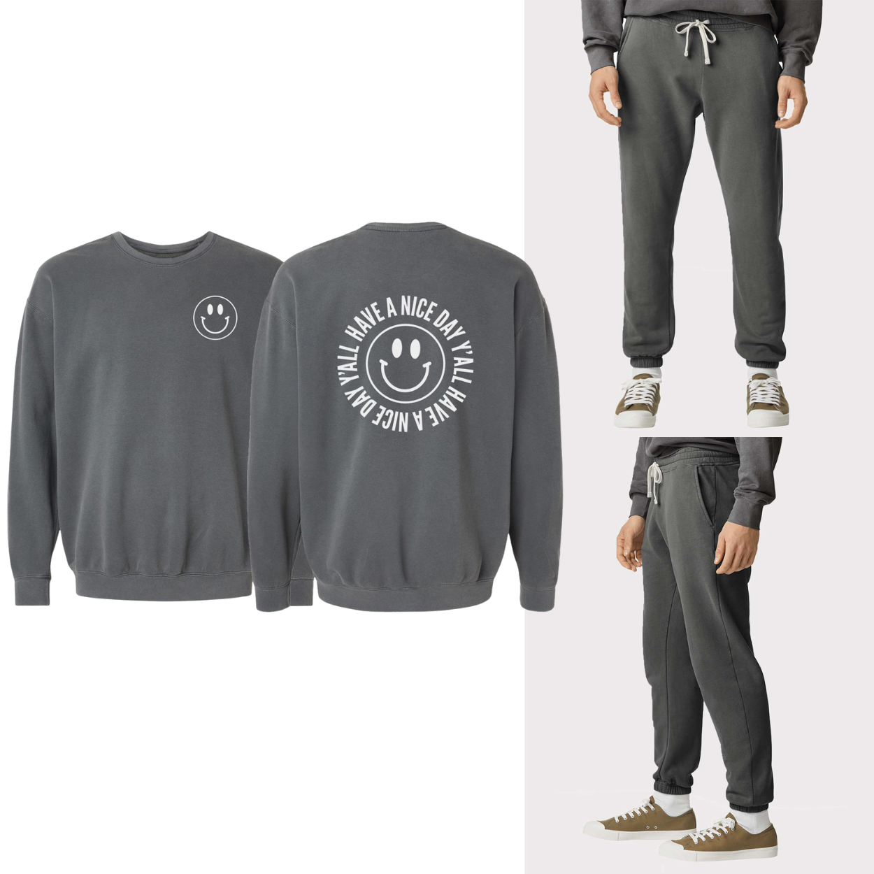 Smile Have a Nice Day Y'all Washed Sweatshirt