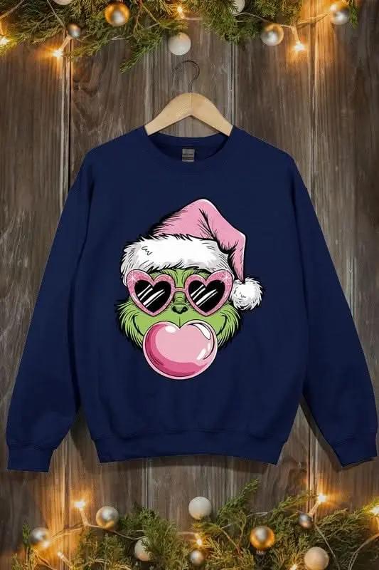 Sweatshirt - Pink Grinch Graphic - Everyday Comfy Fit