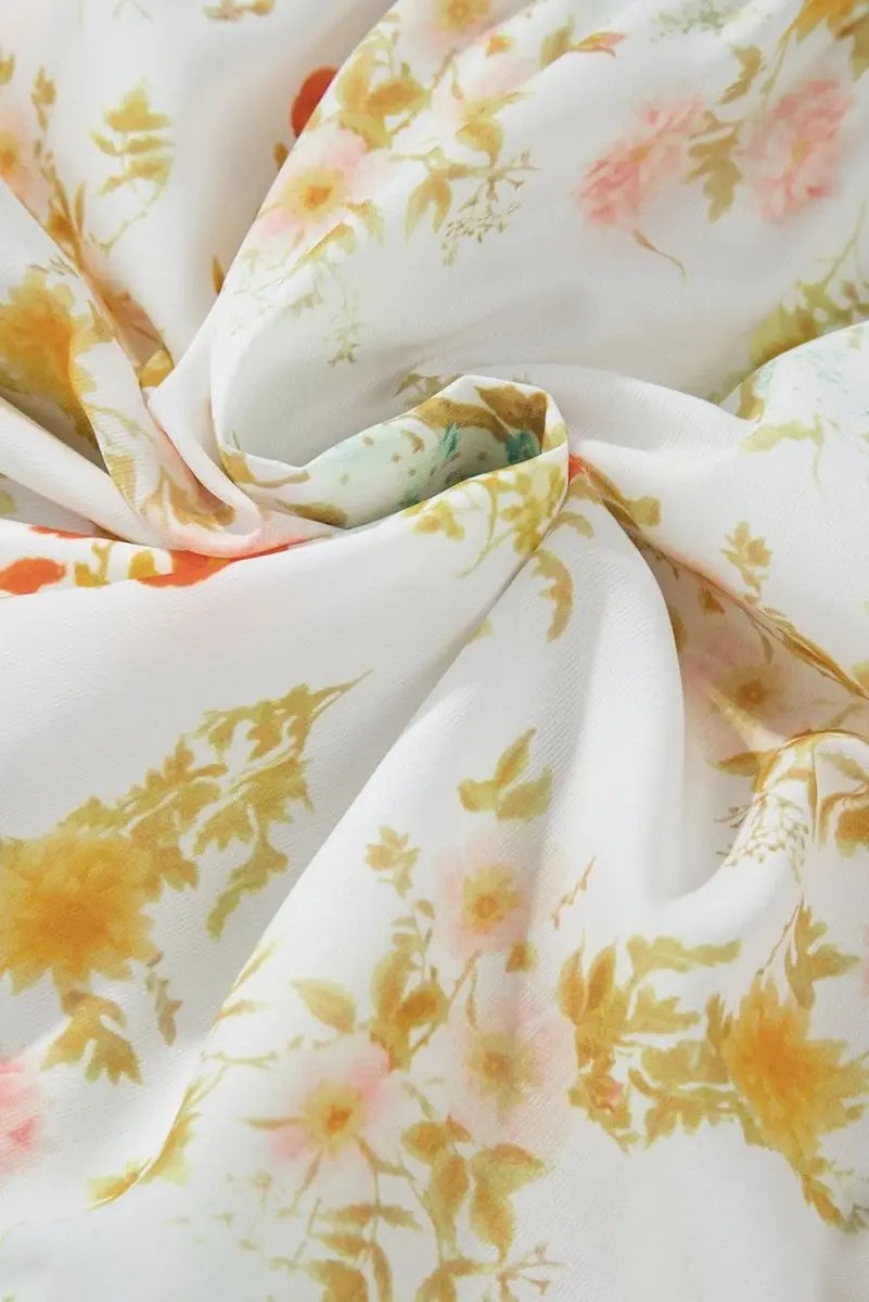 Love Salve Pink Plaid Floral Dress Women's Casual Mini Dress Cute Bubble Sleeves