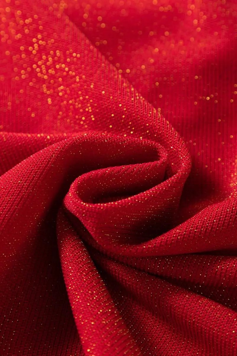 Women's Top - Red Bowknot Open Back V Neck - Elegant Night Out