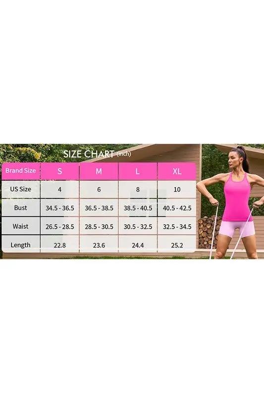 Ribbed Tank Top - Built-In Bra - Workout & Yoga Active Top