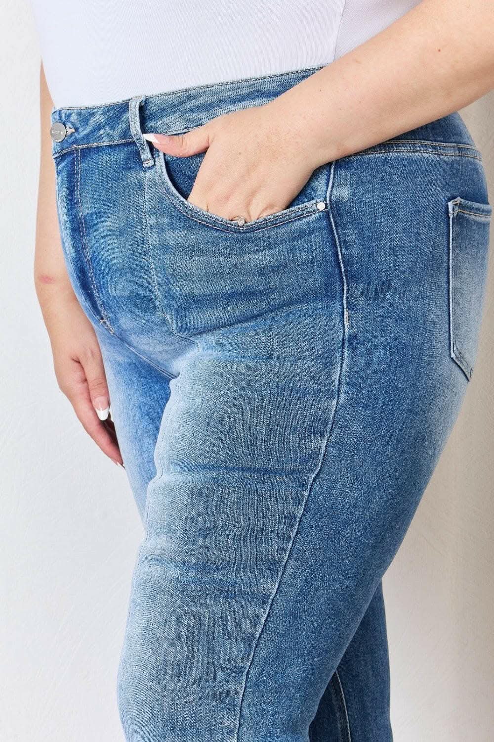 Trendsi Jeans & Denim Elevate Full Figure High Waist Ankle F