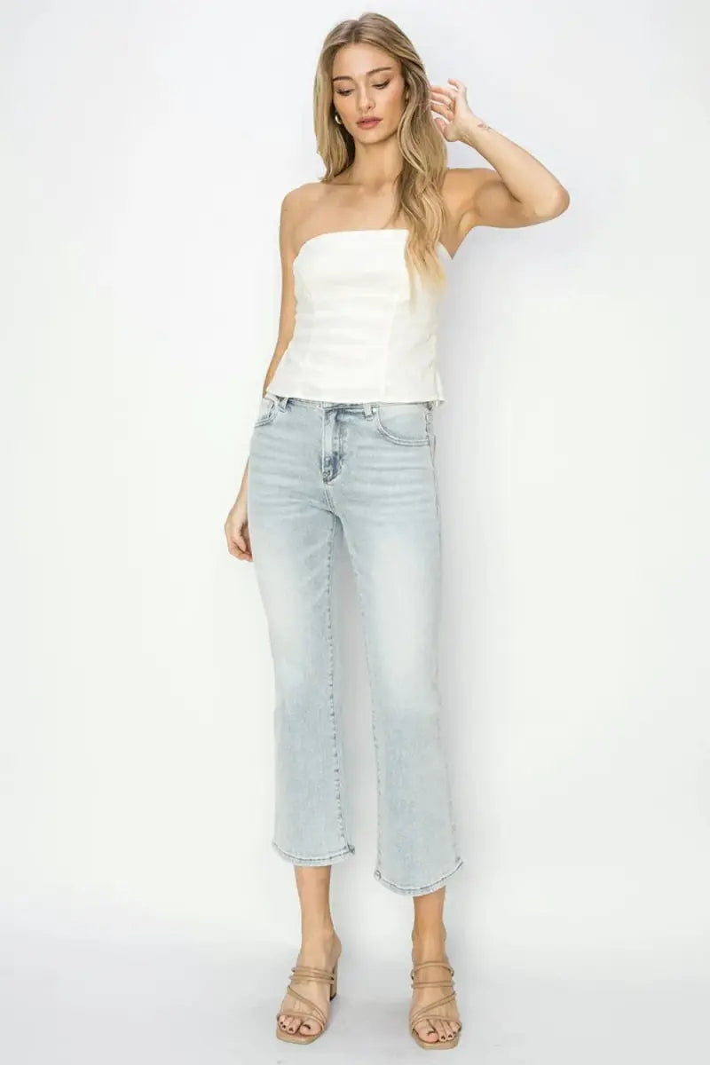 Cropped Flare Jeans - Comfortable Fit - Everyday Denim