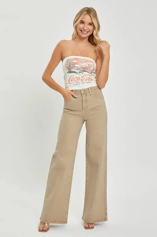 Jeans - Tummy Control - High Rise Wide Leg