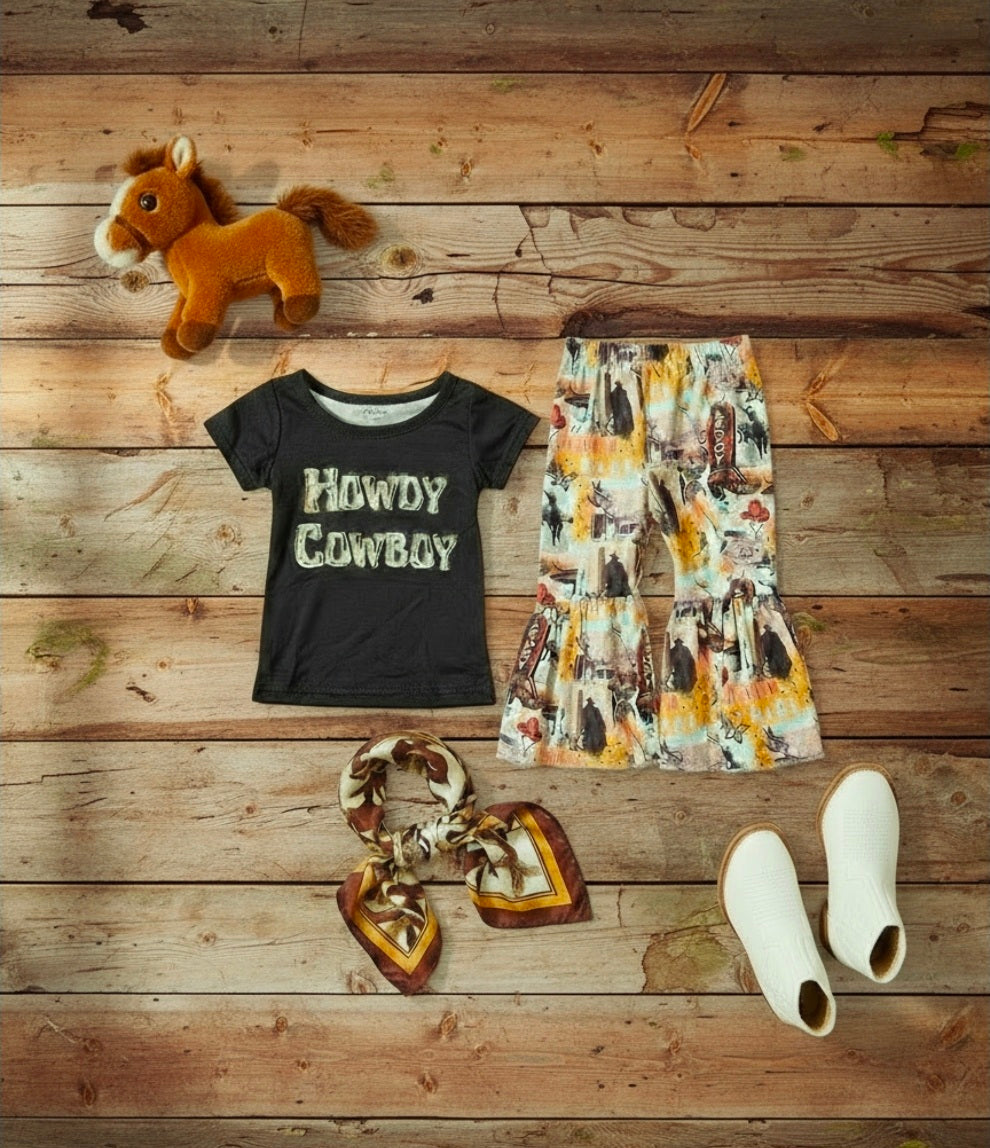 Howdy Cowboy Bell Bottom Set