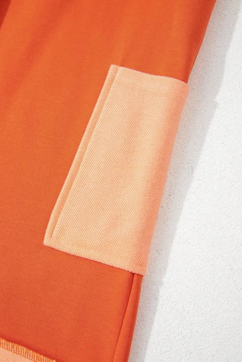 Love Salve Orange Romper Women's Daily Wear Casual V-Neck Pocket Summer Jumpsuit