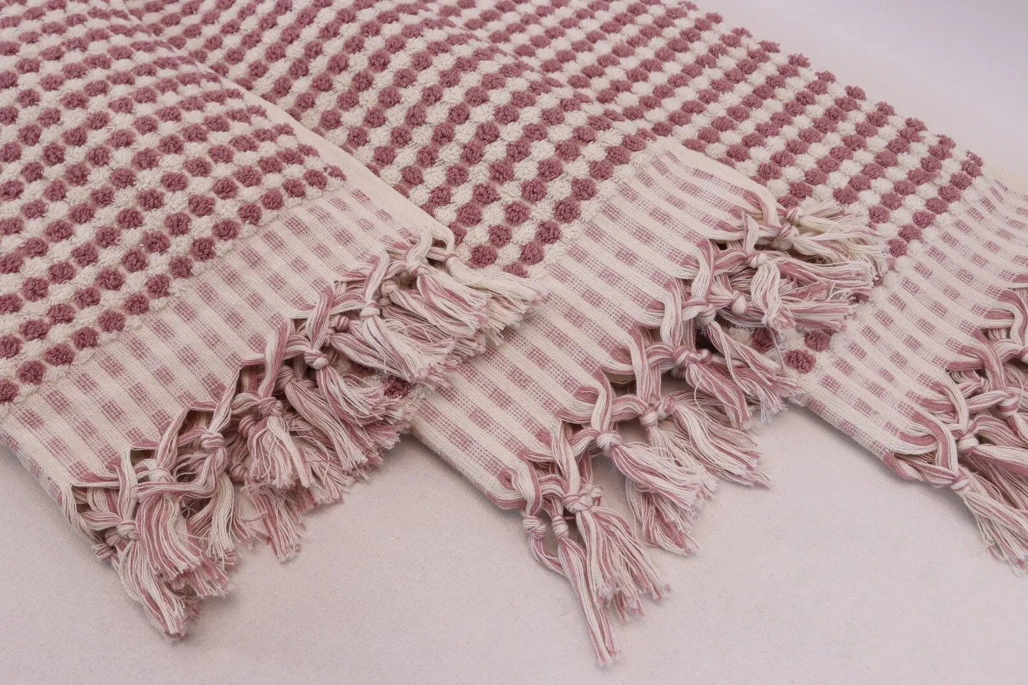 Hand Towel - Soft & Absorbent - Bubble Salmon Terry